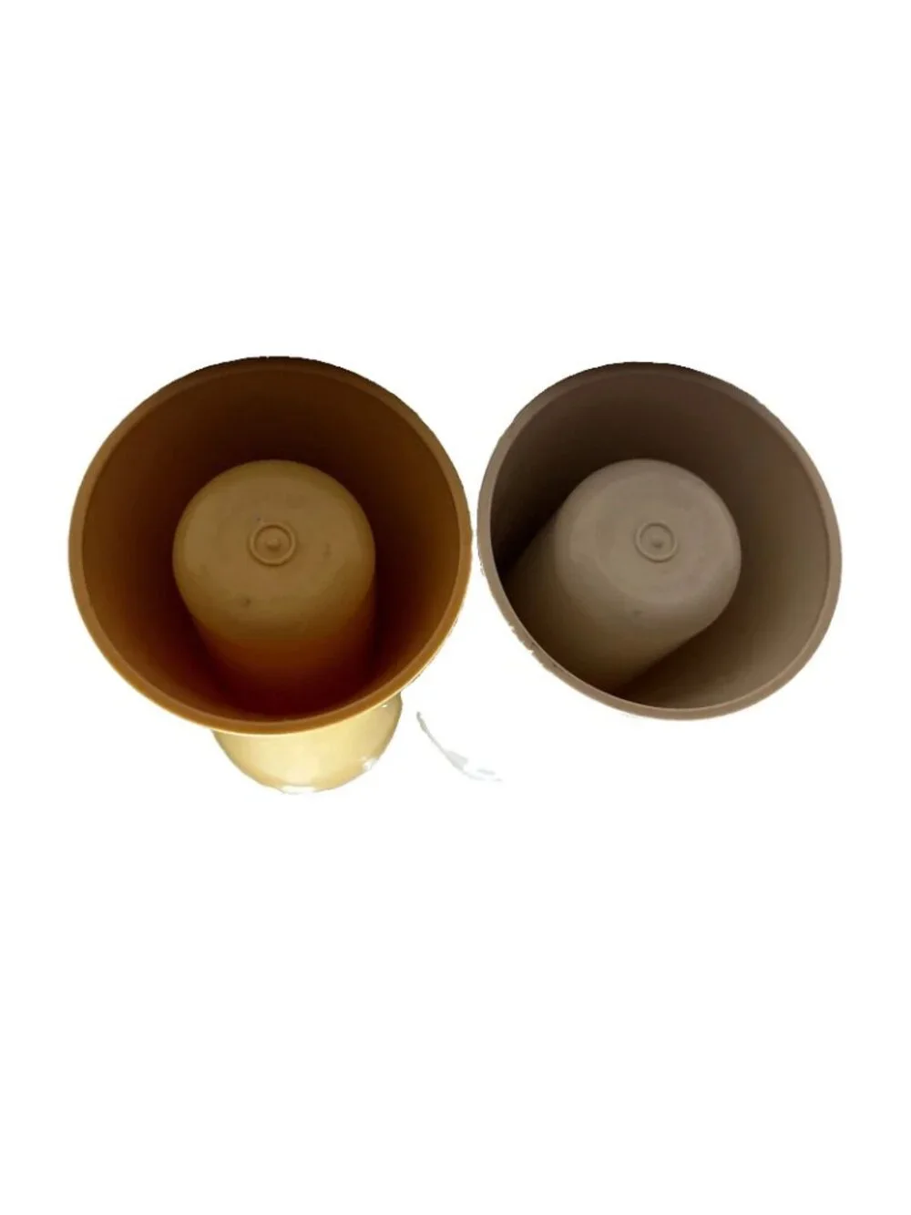 Tupperware  Oil & Vinegar Cruet Set, Almond & Harvest Gold 1246 Retro Vintage